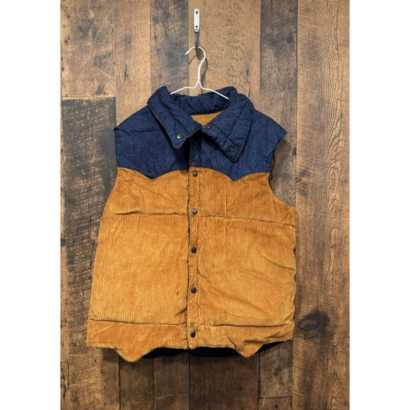 Vintage House Of Peerless Reversible Cowboy Style Vest Large EUC - Picture 2 of 8